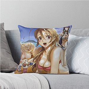 High School of the Dead Anime Waifus Throw Pillow