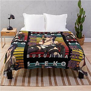 Saeko Busujima High School of the Dead Retro Anime Design Throw Blanket