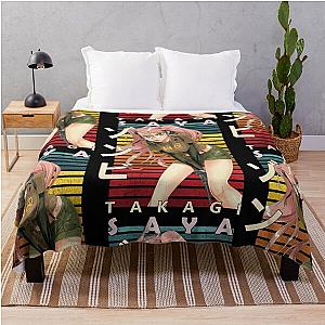 Saya Takagi High School of the Dead Retro Anime Design Throw Blanket
