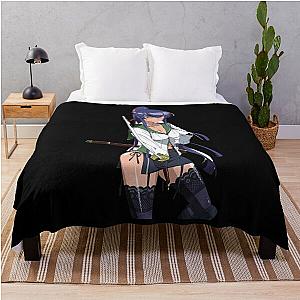 Vintage Photo Saeko Busujima Highschool Of The Dead Cool Graphic Throw Blanket