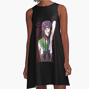 Music Retro Saeko Busujima - Highschool of the Dead Gifts A-Line Dress