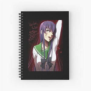 Music Retro Saeko Fan Spiral Notebook of Highschool Dead Gifts
