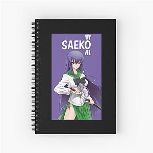 Funny Gift for Saeko High School of the Dead Graphic Spiral Notebook for Fans