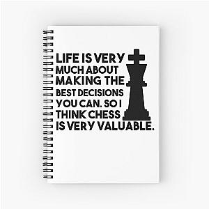 Inspirational Chess Quote - Hikaru Nakamura Chess Quote Spiral Notebook