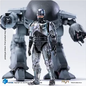 HIYA ED209 VS Robocop Battle Damage 2 Pack SDCC2022 Anime Action Figure Toy