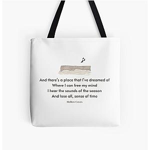 Coastline Lyrics (by Hollow Coves) All Over Print Tote Bag