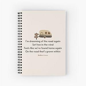 The Open Road Lyrics (by Hollow Coves) Spiral Notebook