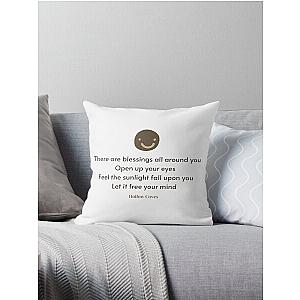 Blessings Lyrics (by Hollow Coves) Throw Pillow