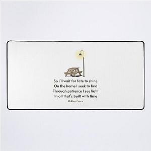 Patience Lyrics (by Hollow Coves) Desk Mat