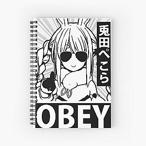 Hololive Usada Pekora Obey Black & White Spiral Notebook