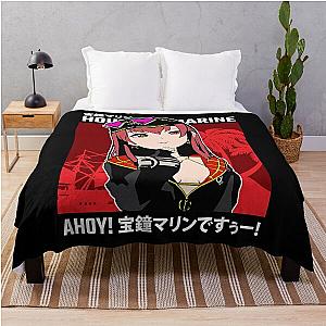 Hololive Houshou Marine With Jacket Throw Blanket