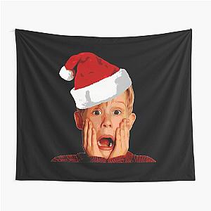 Home Alone San.ta Hat Ma.caulay Cu.lkin Christmas Holiday Tapestry