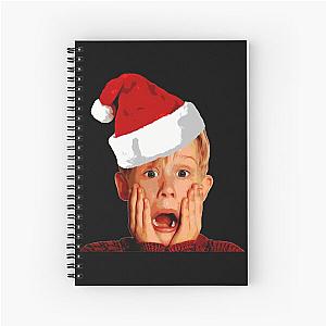 Home Alone San.ta Hat Ma.caulay Cu.lkin Christmas Holiday Spiral Notebook