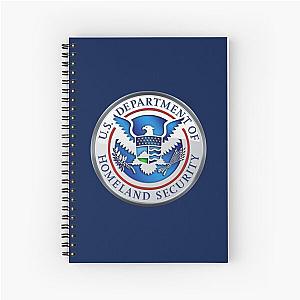 Department of Homeland Security DHS Emblem 3D on Blue Spiral Notebook