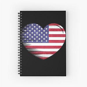 I Love USA My Homeland Country America Spiral Notebook