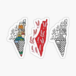 Map of Palestine and all Freedom Seekers Homeland Sticker Pack