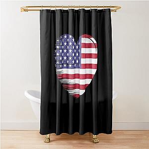I Love USA My Homeland America Shower Curtain