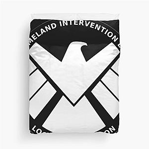 Homeland Intervention Symbol Black Duvet Cover