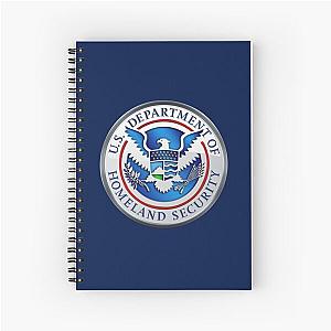 Department of Homeland Security - DHS Emblem 3D on Blue Velvet Spiral Notebook