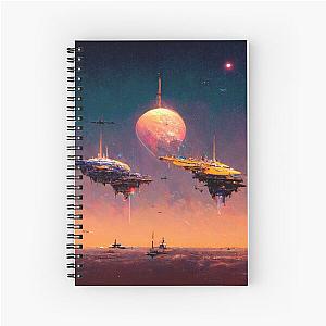 Homeworld Taiidaan Carrier on Low Orbit Spiral Notebook