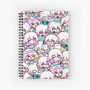 March 7th Honkai Stair Rail chibi pattern Spiral Notebook