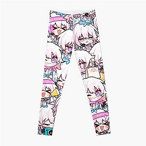 March 7th Honkai Stair Rail chibi pattern Leggings