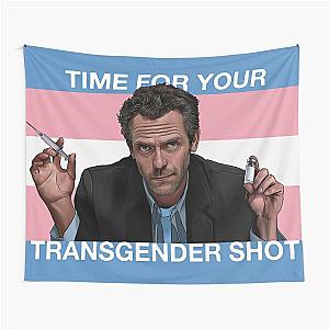 Dr. House Trans Flag Tapestry