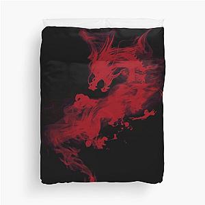 Dark Red Dragon Duvet Cover