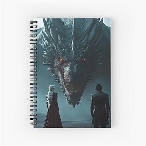 Spiral Notebook with Dragon Design