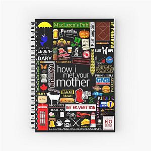 How i Met Your Mother Collage Poster Iconographic - Infographic Spiral Notebook