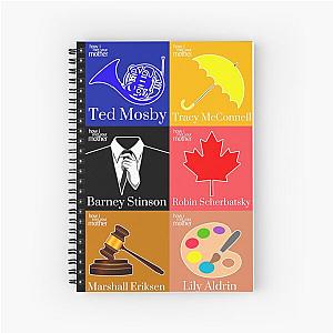 How I Met Your Mother - Characters Logos Collage PrintArt (Vertical) Spiral Notebook