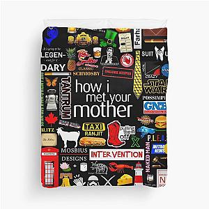 How i Met Your Mother Collage Poster Iconographic - Infographic Duvet Cover