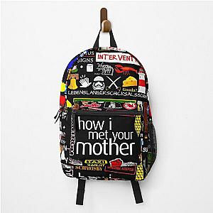 How i Met Your Mother Collage Poster Iconographic - Infographic Backpack