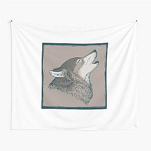 Wolf howling at night Tapestry