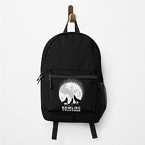 Wolves Moon Howling Together Backpack