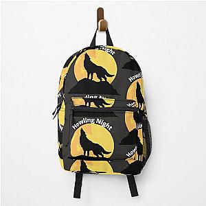 Wolf Howling At The Moon Night Backpack