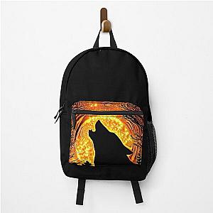 Retro Sunset Wolf - Howling Wolf - Retro Wolf Lover - Trippy Wolf - Retro Howling Wolf - TM11 Backpack