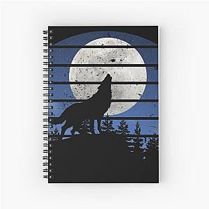 Howlin 'at the moon Spiral Notebook