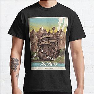 Howl's Moving Castle T-Shirts - vintage howl's moving castle poster Classic T-Shirt RB2507 [ID927]