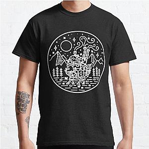 Howl's Moving Castle T-Shirts - Howl's moving castle   white outline Classic T-Shirt RB2507 [ID925]