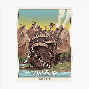 Howl's Moving Castle Posters - vintage howl's moving castle poster Poster RB2507 [ID486]