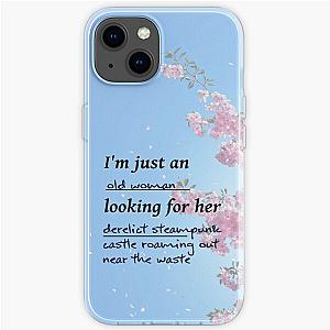 Howl's Moving Castle Cases - Howl's Moving Castle with background (ハウルの動く城) (Howl no Ugoku Shiro) I'm just an old woman looking for her moving castle iPhone Soft Case RB2507 [ID469]