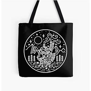 Howl's Moving Castle Bags - Howl's moving castle - white outline All Over Print Tote Bag RB2507 [ID768]