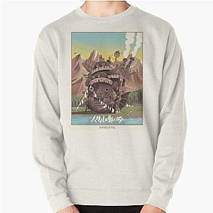 Howl's Moving Castle Sweatshirts - vintage howl's moving castle poster Pullover Sweatshirt RB2507 [ID826]