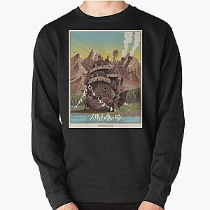 Howl's Moving Castle Sweatshirts - vintage howl's moving castle poster Pullover Sweatshirt RB2507 [ID823]