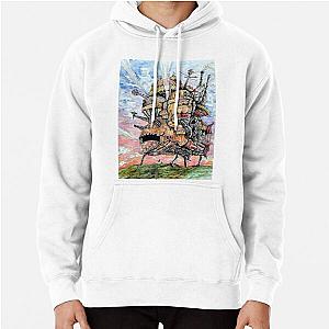 Howl's Moving Castle Hoodies - Howl's Howl's Moving Castle ink and watercolor drawing Pullover Hoodie RB2507 [ID875]