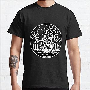 Howl's Moving Castle T-Shirts - Howl's moving castle - white outline Classic T-Shirt RB2507 [ID895]