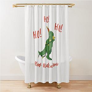 Ho How Ridiculous Rex Christmas Shower Curtain