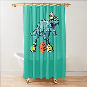 How Ridiculous Rexy Basketball Shower Curtain