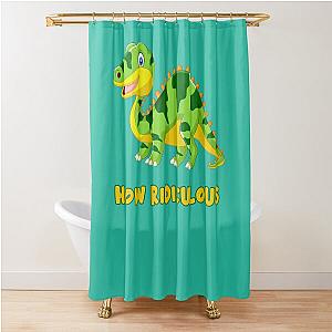 How Ridiculous Rexy Funny Fish Green Yellow Gift Shower Curtain